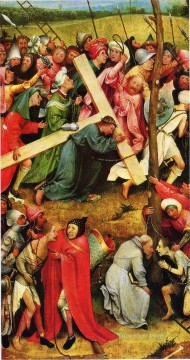  llevando Pintura - Cristo cargando la cruz 1490 Hieronymus Bosch